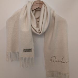 Burberry Cream Cashmere Scarf